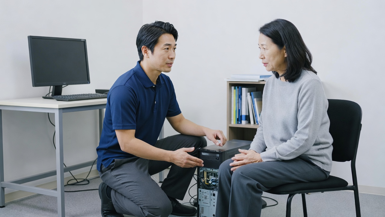 現地でのITサポートの様子